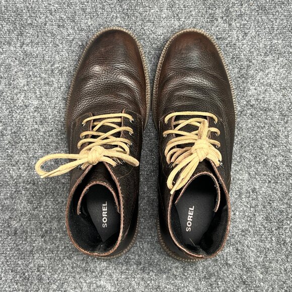 Sorel Madson 6" High Lace Boots Men's Size 11.5 Brown Leather Waterproof Moto - Picture 10 of 15
